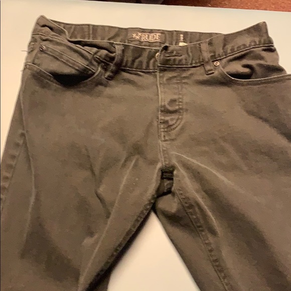 Men’s Black Rude Skinny Jeans - Picture 2 of 8